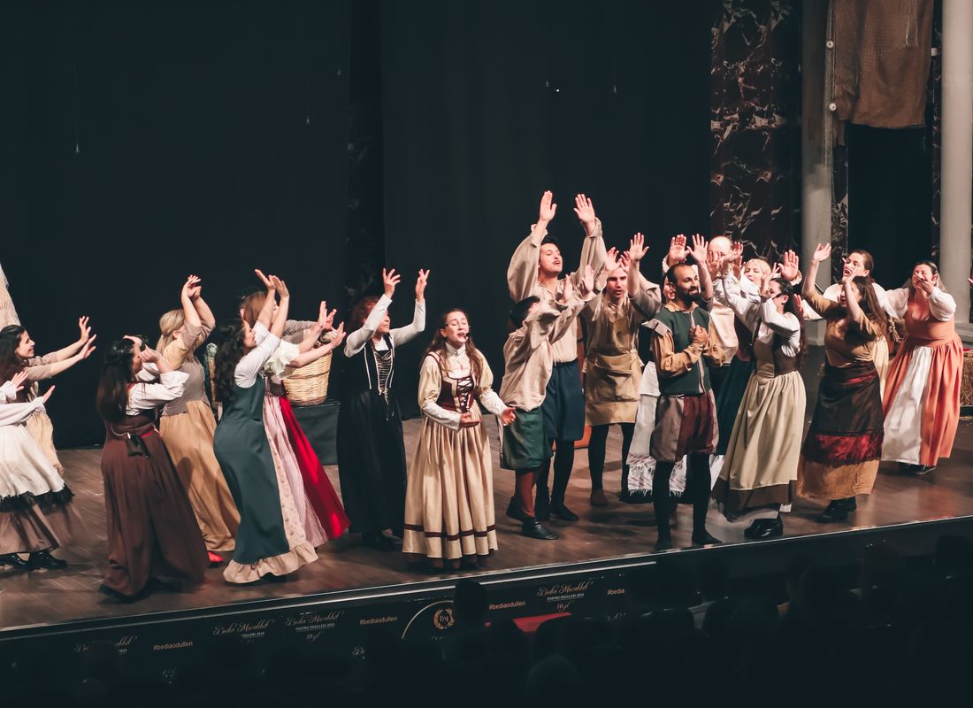 La troupe des Marées, en scène